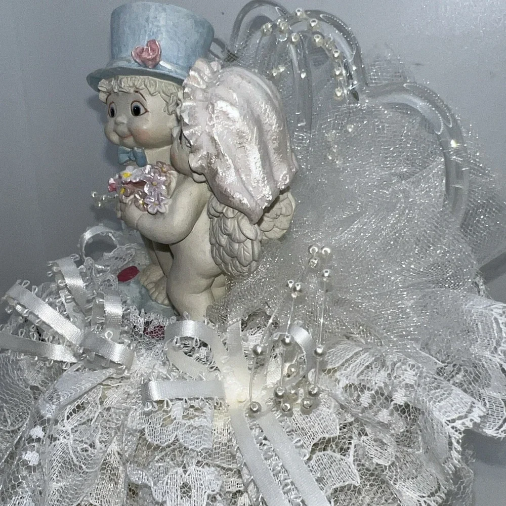 Vintage‎ Dreamsicles Cherub/Angel Bride and Groom-Cake Topper/Figurine